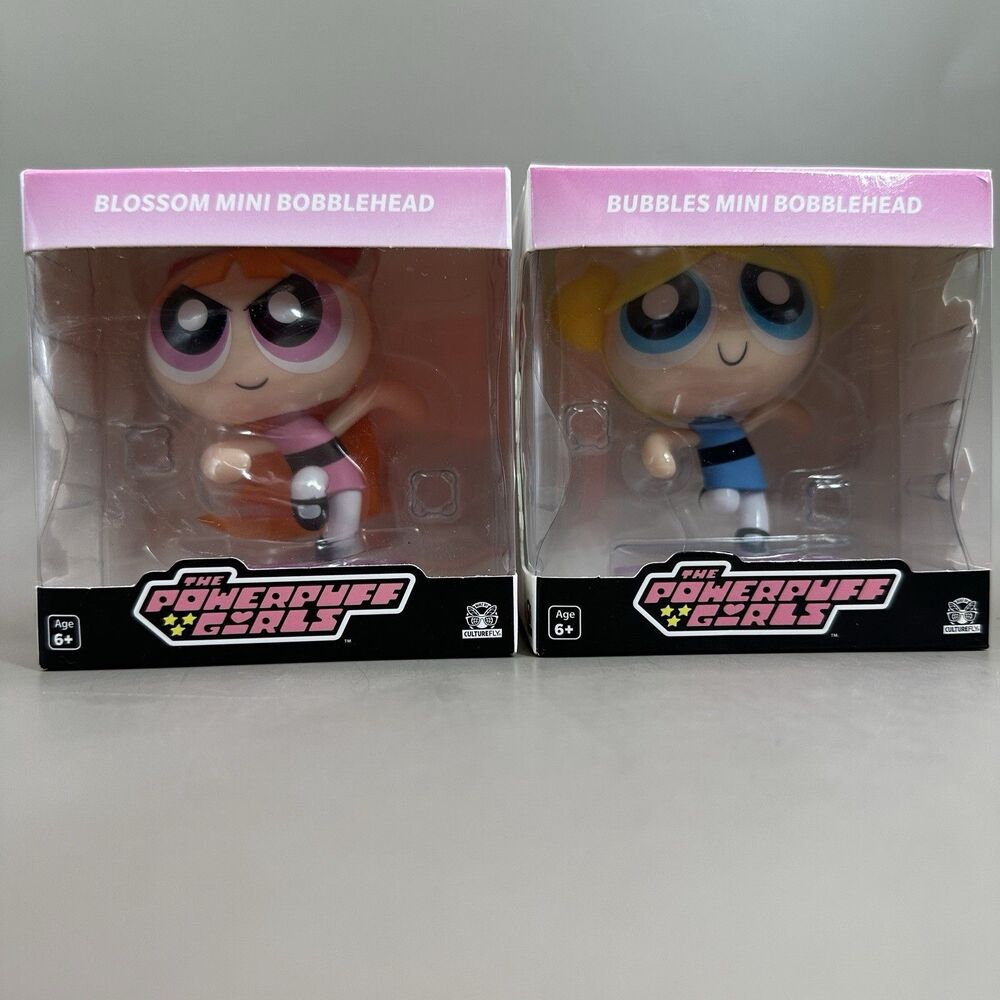The Powerpuff Girls Mini Bobblehead Figures – Blossom & Bubbles